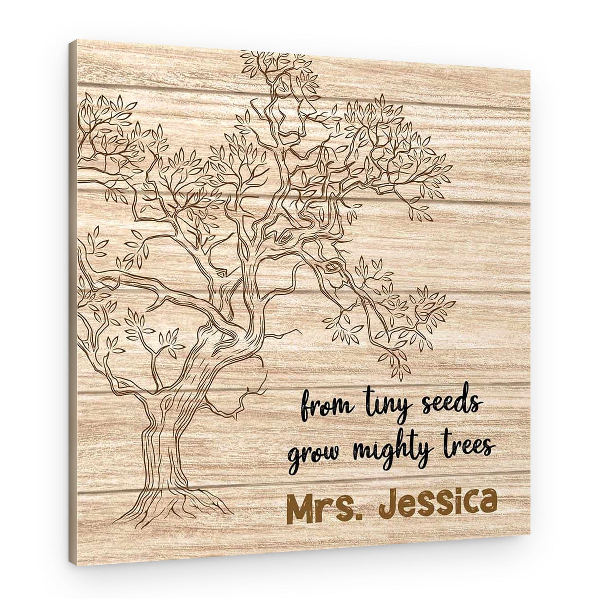 From Tiny Seeds Grow Mighty Trees Canvas Print – Canvas Print – Design B