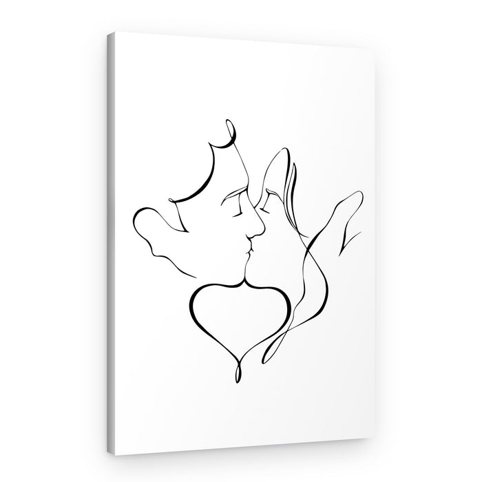 Romantic Kissing Lines – Canvas Print