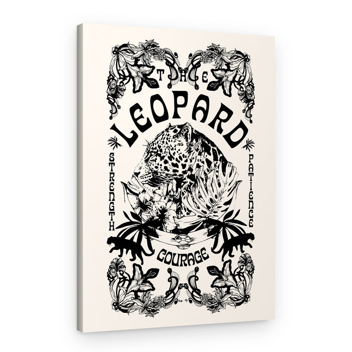 Ornate Leopard Power – Canvas Print