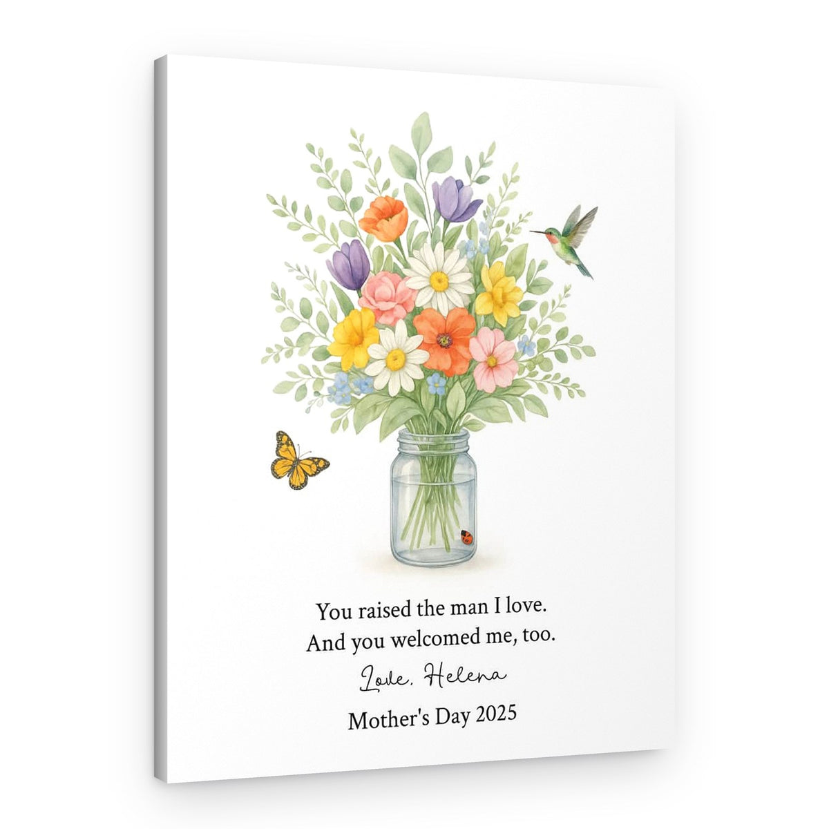 A Garden of Gratitude – Lasting Floral Canvas Gift for Mother-in-Law – Canvas Print