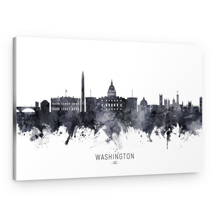 Watercolor Washington DC Skyline – Canvas Print