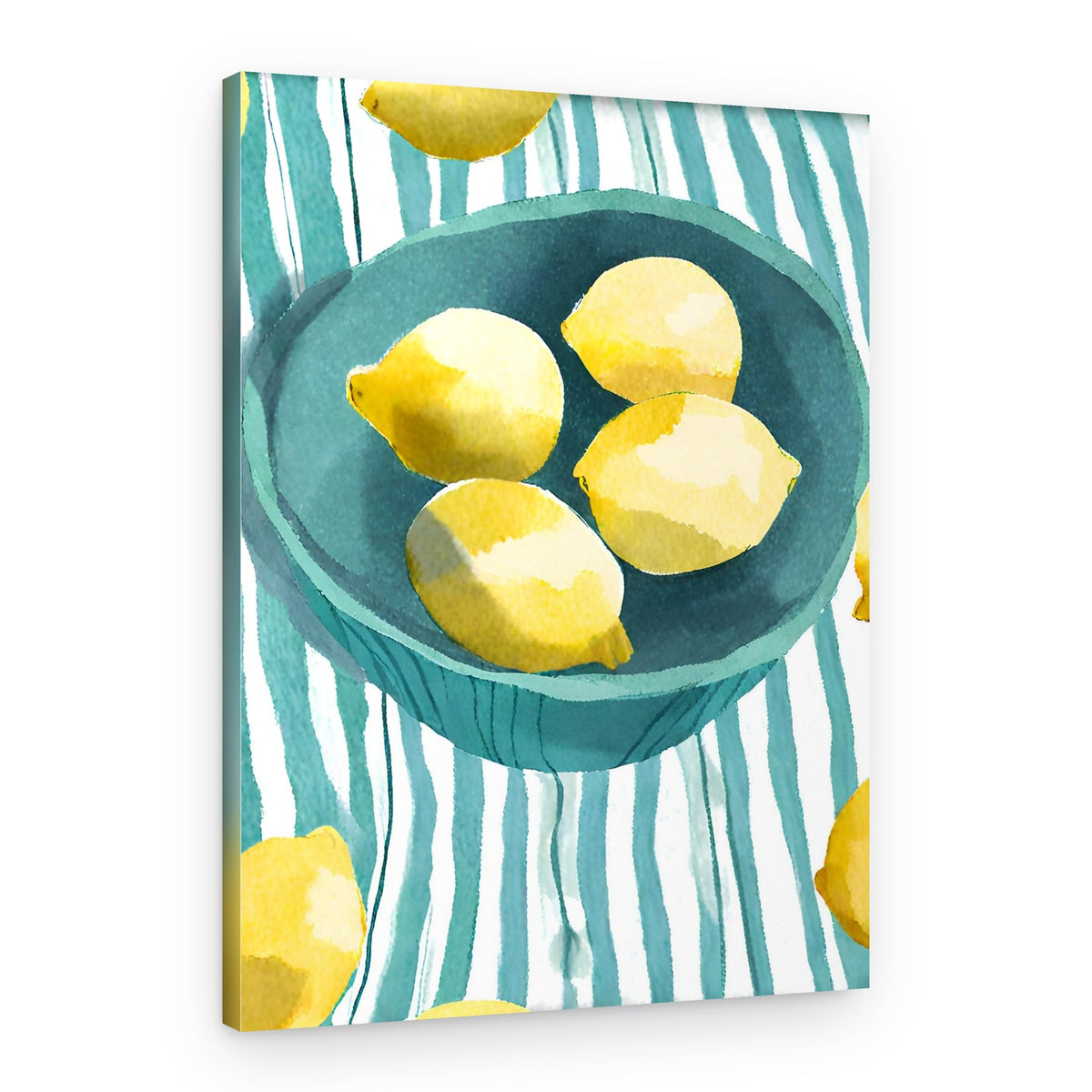 Bright Lemon Bowl – Canvas Print