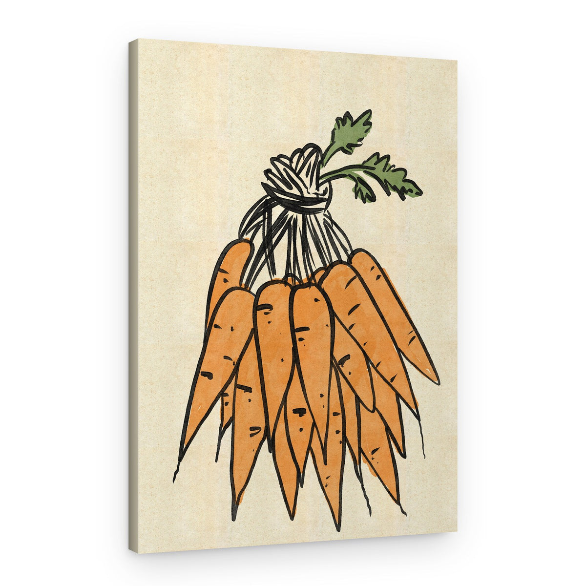 Rustic Carrot Bunch – Canvas Print