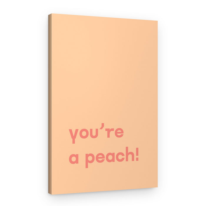Sweet Peach Message – Canvas Print