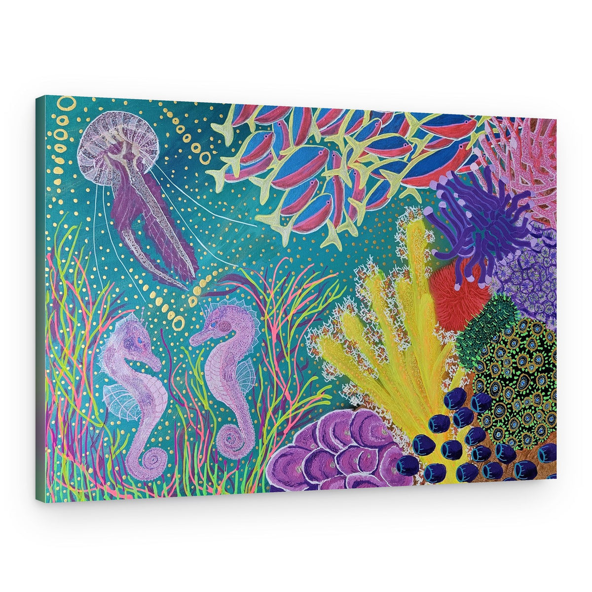 Vibrant Coral Reef Life – Canvas Print