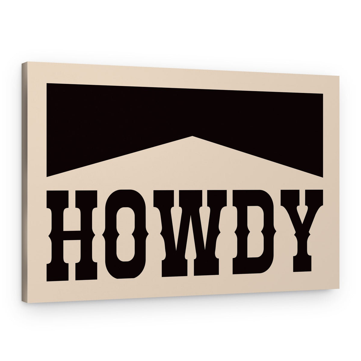 Howdy Western Greeting – Canvas Print