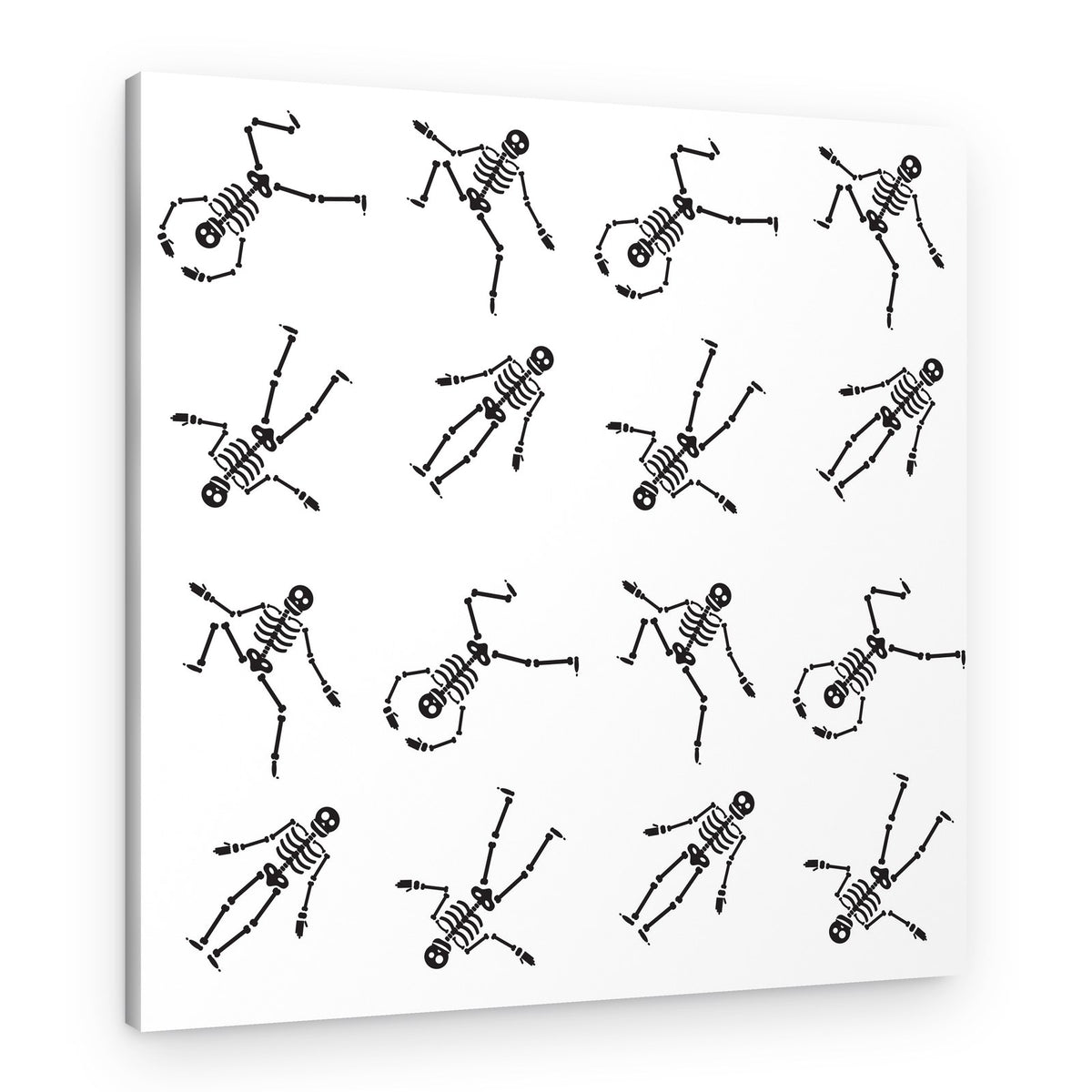Dancing Skeletons Pattern – Canvas Print