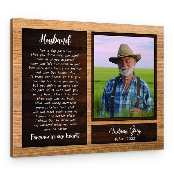 Forever In Our Hearts Memorial Photo Canvas