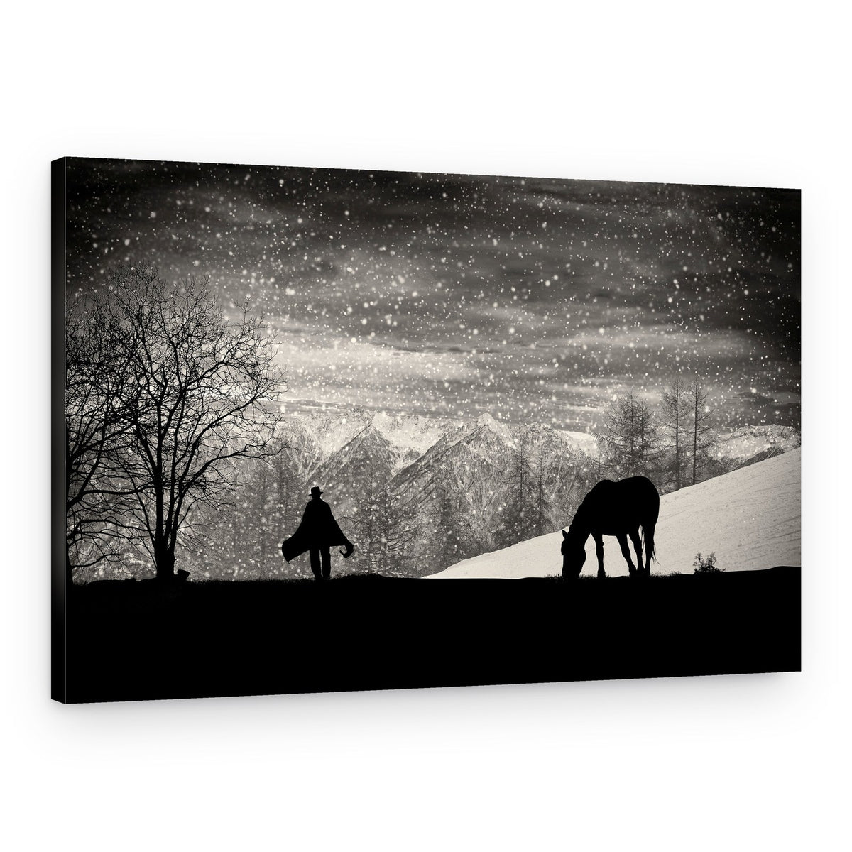 Snowy Mountain Solitude – Canvas Print