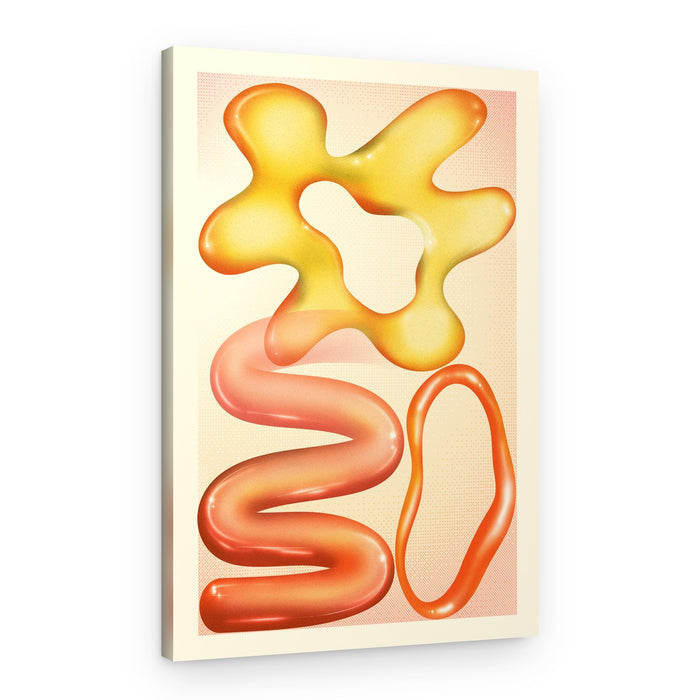 Vibrant Glossy Shapes – Canvas Print