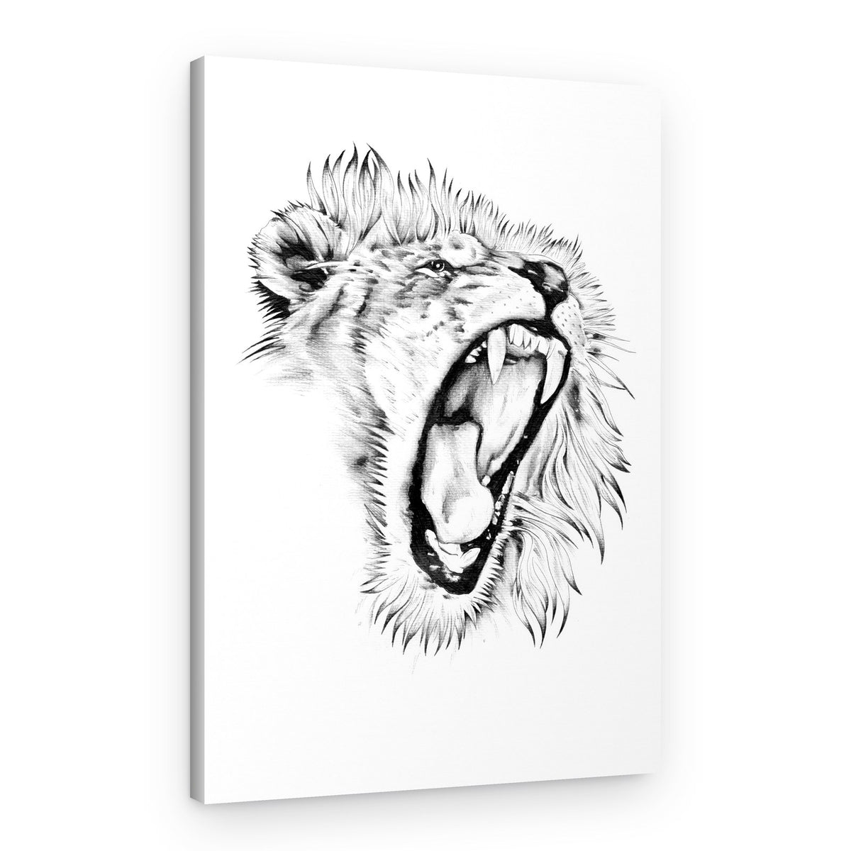 Majestic Lion Roar – Canvas Print