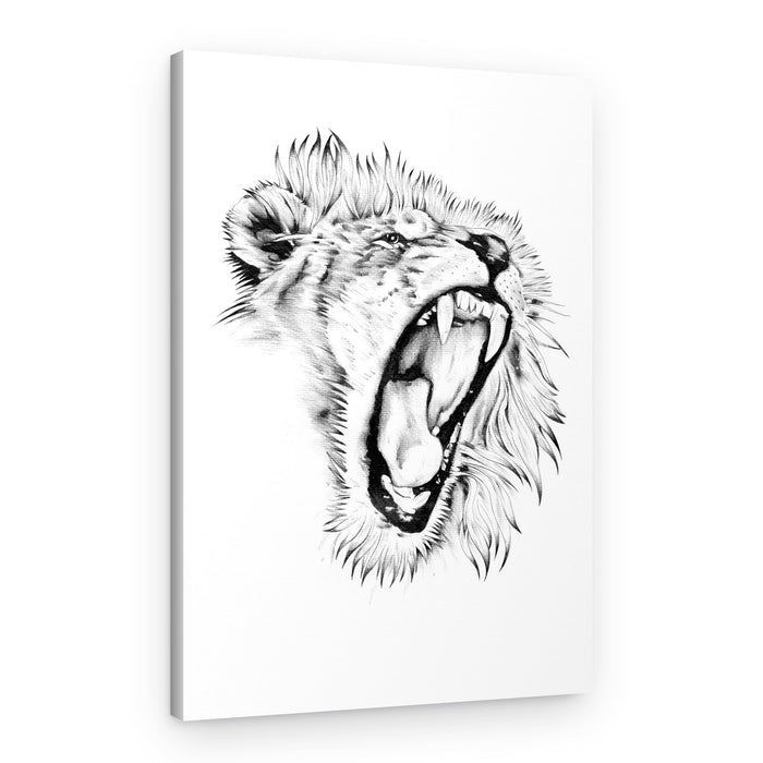 Majestic Lion Roar – Canvas Print