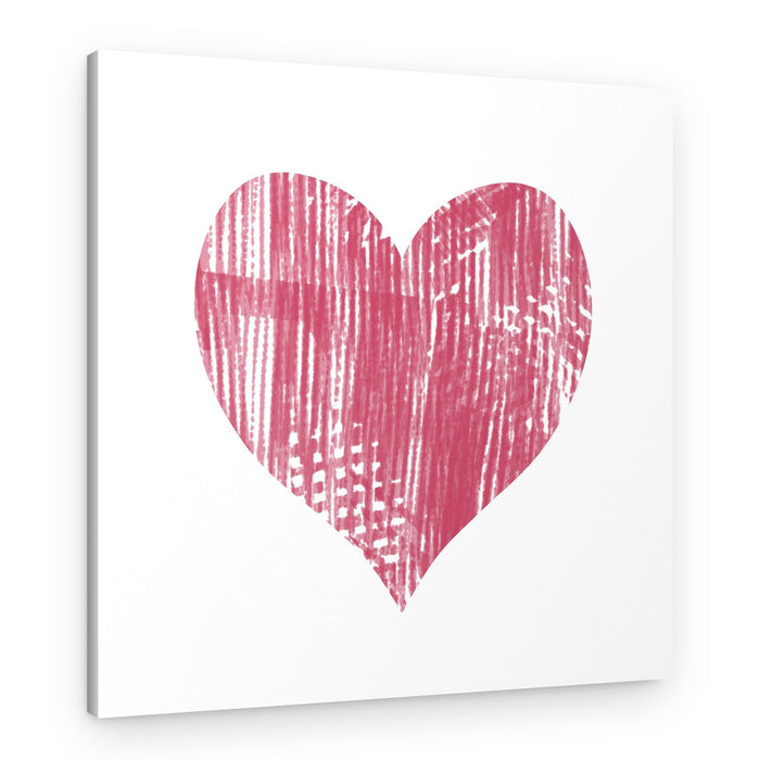 Textured Love Heart – Canvas Print