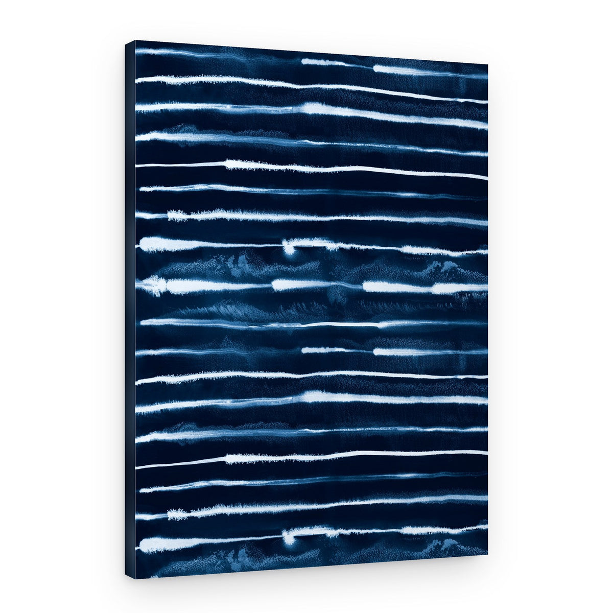 Fluid Indigo Lines – Canvas Print