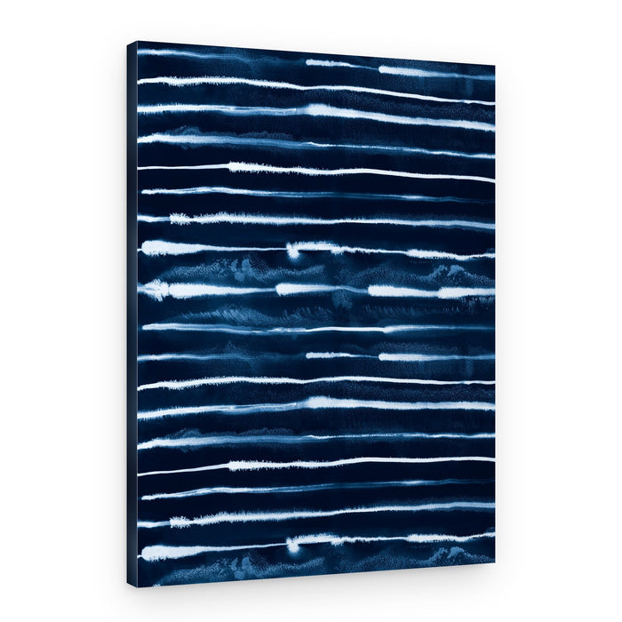 Fluid Indigo Lines – Canvas Print