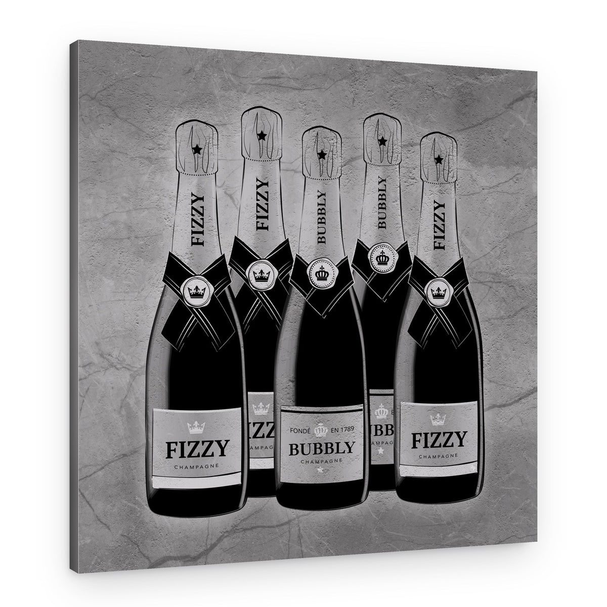 Fizzy Bubbly Bottles – Canvas Print