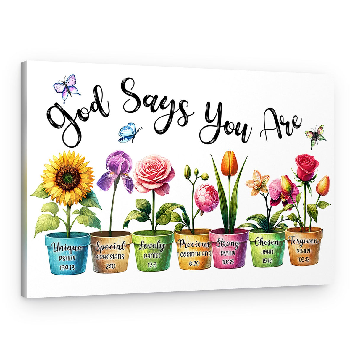 God Says You Are Unique Canvas Print – Canvas Print