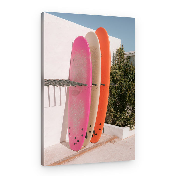 Colorful Surfboards on Wall – Canvas Print