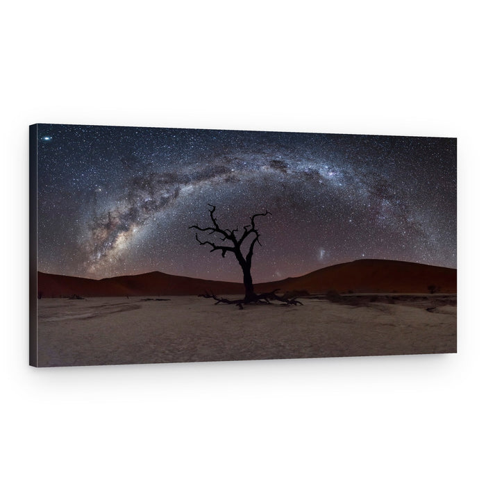 Milky Way Over Desert – Canvas Print
