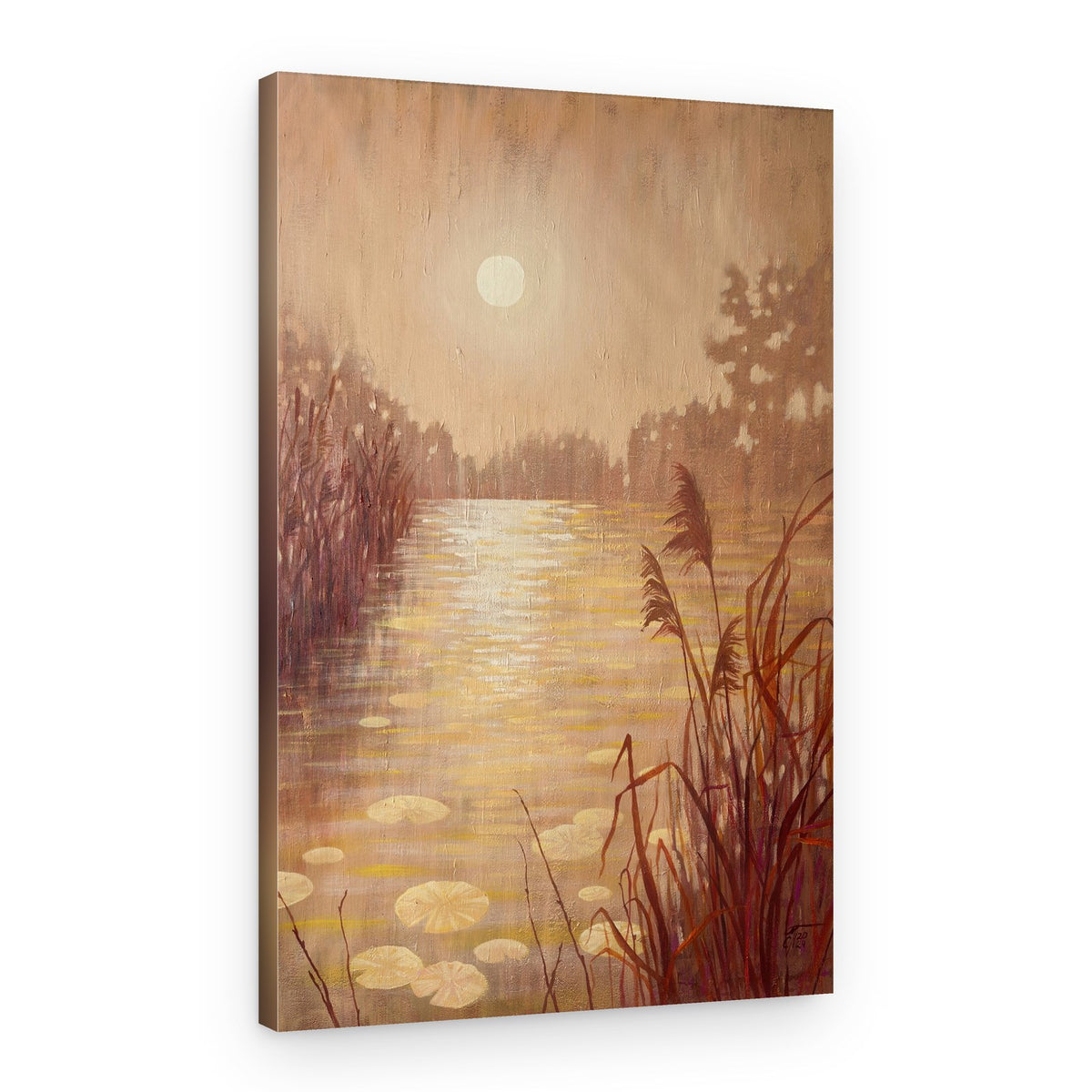 Golden River Mist – Canvas Print