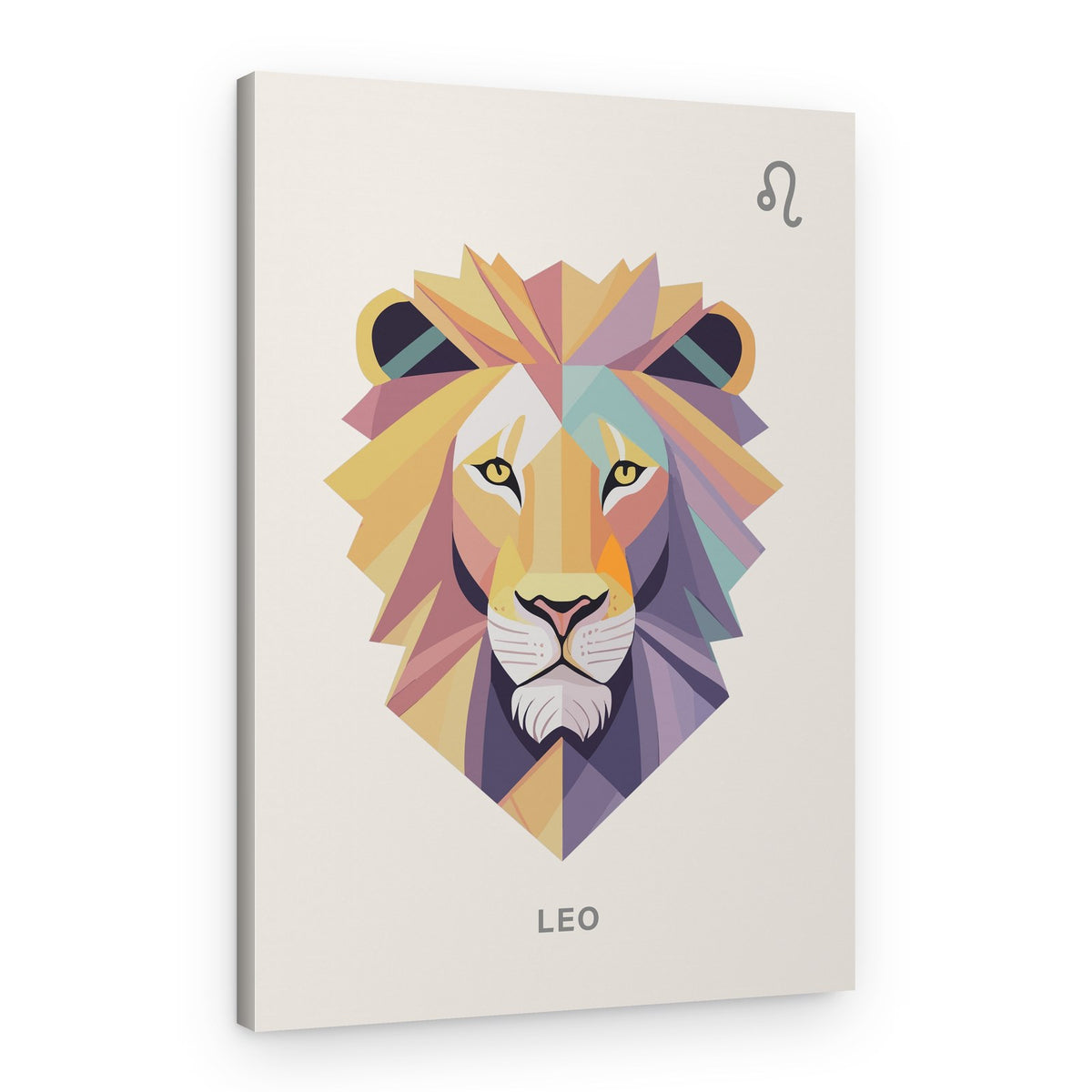 Geometric Lion Head – Canvas Print