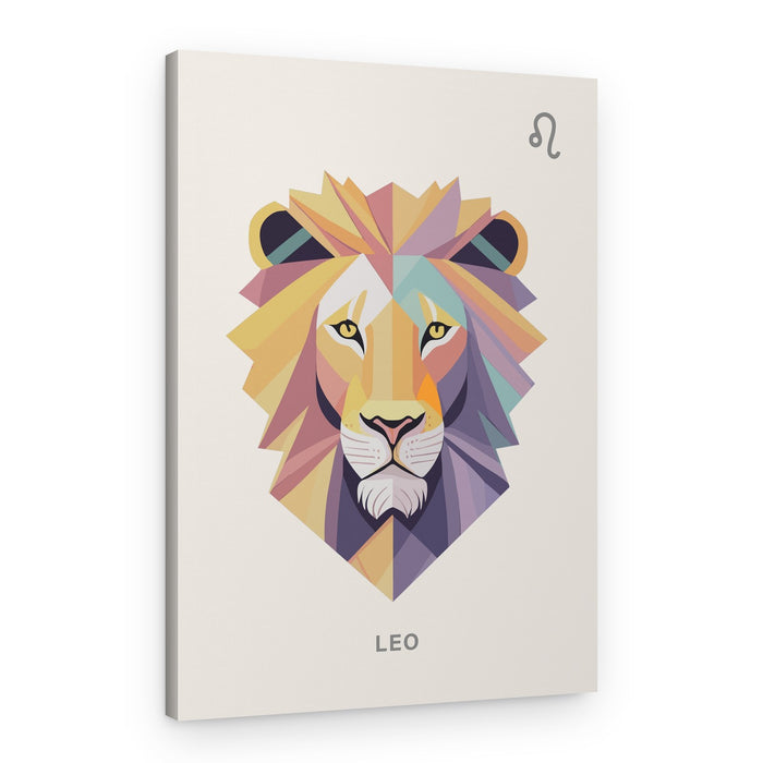 Geometric Lion Head – Canvas Print