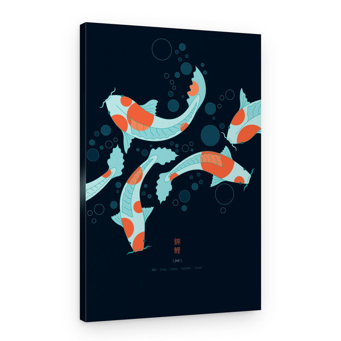 Graceful Koi Swim – Canvas Print