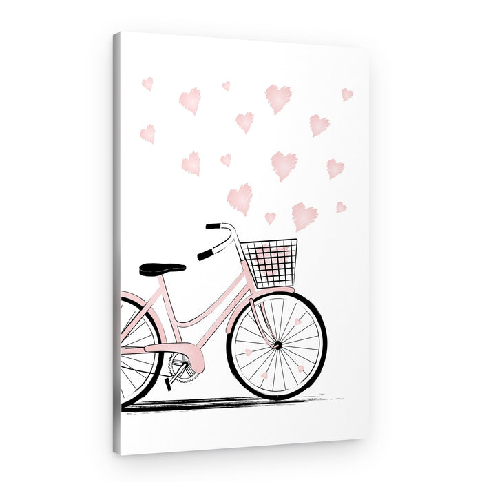 Sweet Hearts Bicycle – Canvas Print