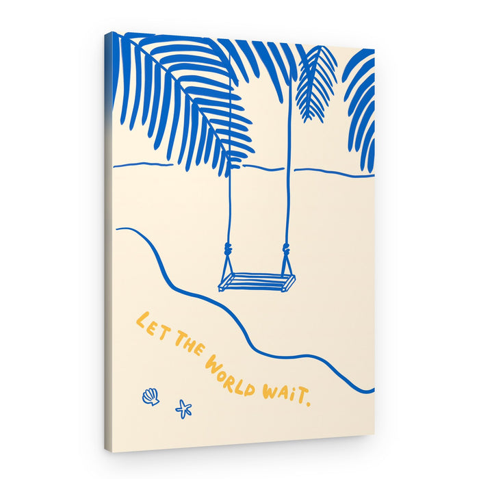 Tropical Beach Swing – Canvas Print