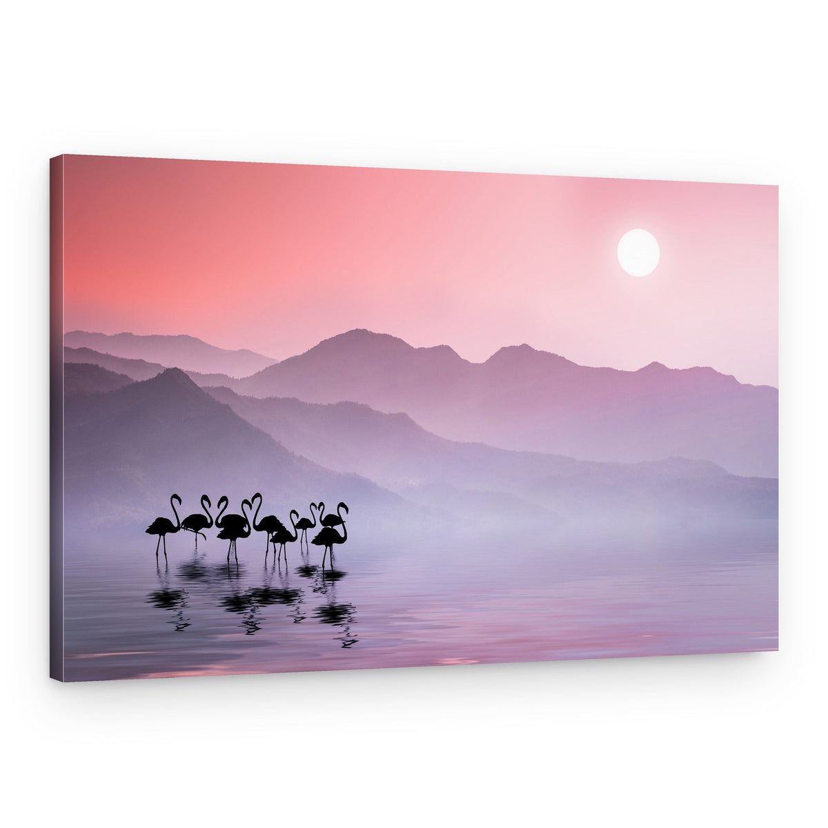 Serene Flamingo Sunset – Canvas Print