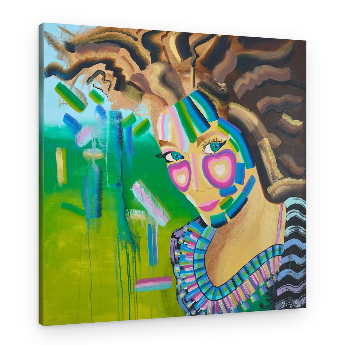 Colorful Abstract Woman Portrait – Canvas Print