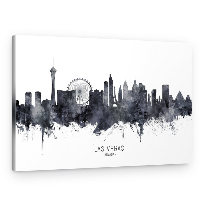 Las Vegas Skyline Watercolor – Canvas Print