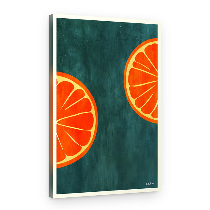 Vibrant Orange Slices – Canvas Print