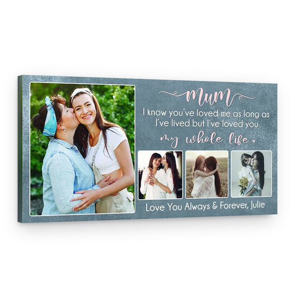 Mom, I Know You’ve Loved Me As Long As I’ve Lived Photo Canvas Print