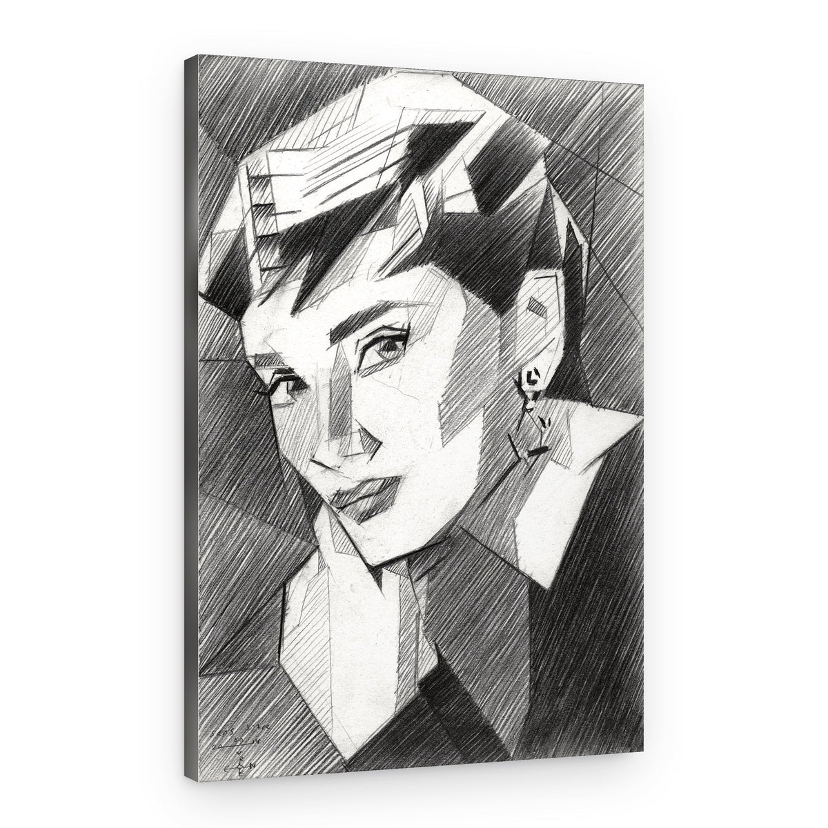 Elegant Geometric Woman – Canvas Print