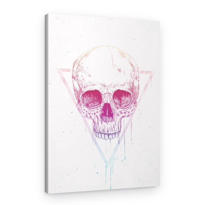 Vibrant Geometric Skull – Canvas Print