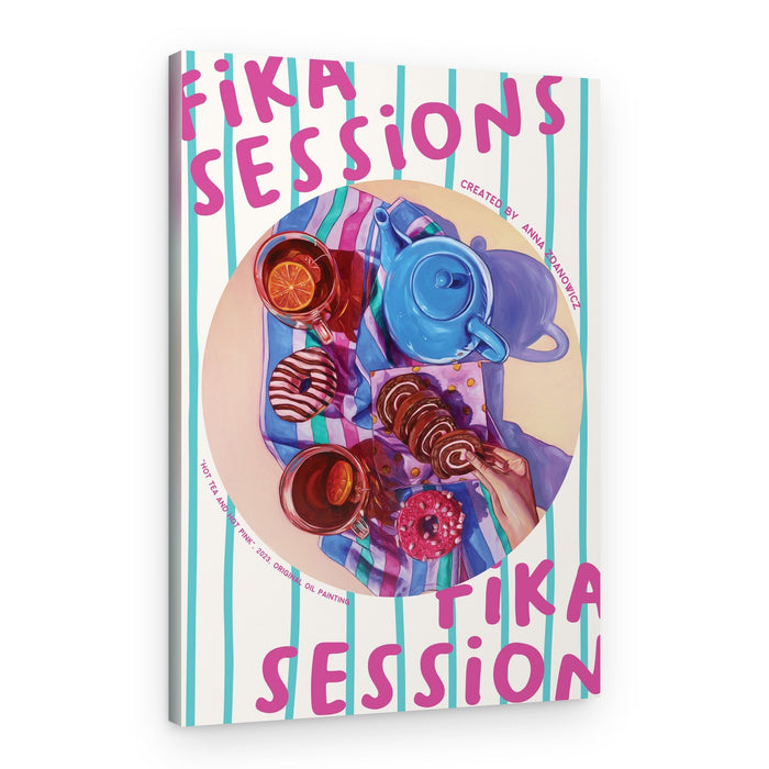 Cozy Fika Session – Canvas Print