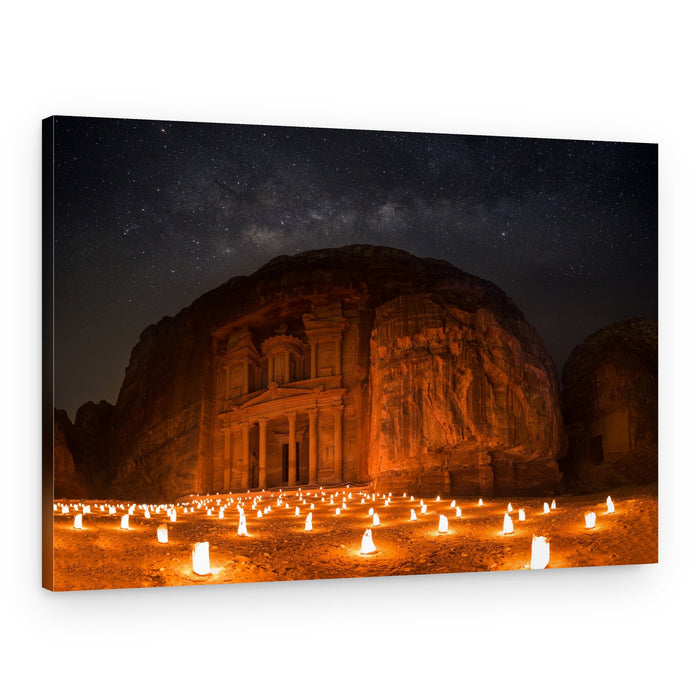 Starry Petra Treasury – Canvas Print