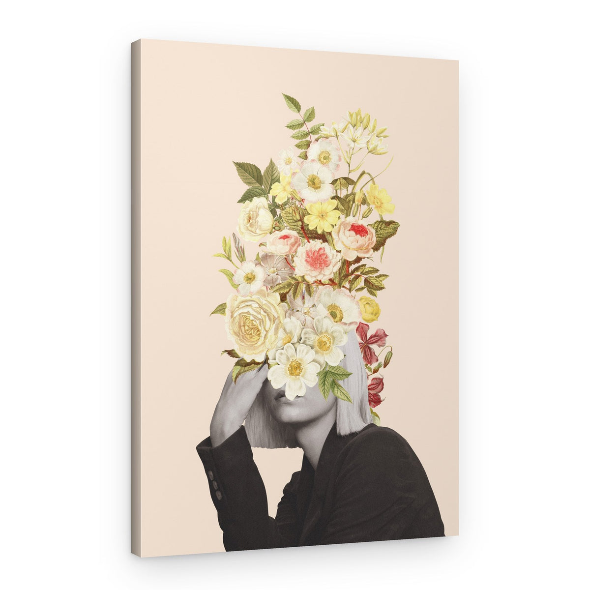 Surreal Floral Portrait – Canvas Print