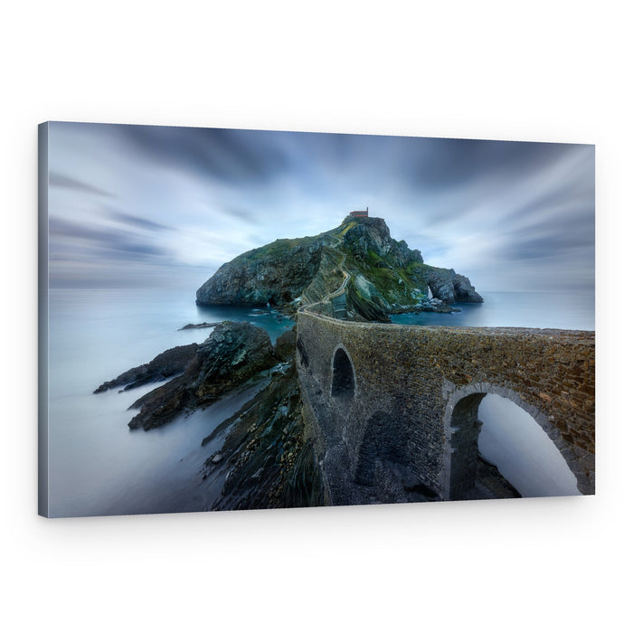 Ancient Island Chapel Bridge – Canvas Print