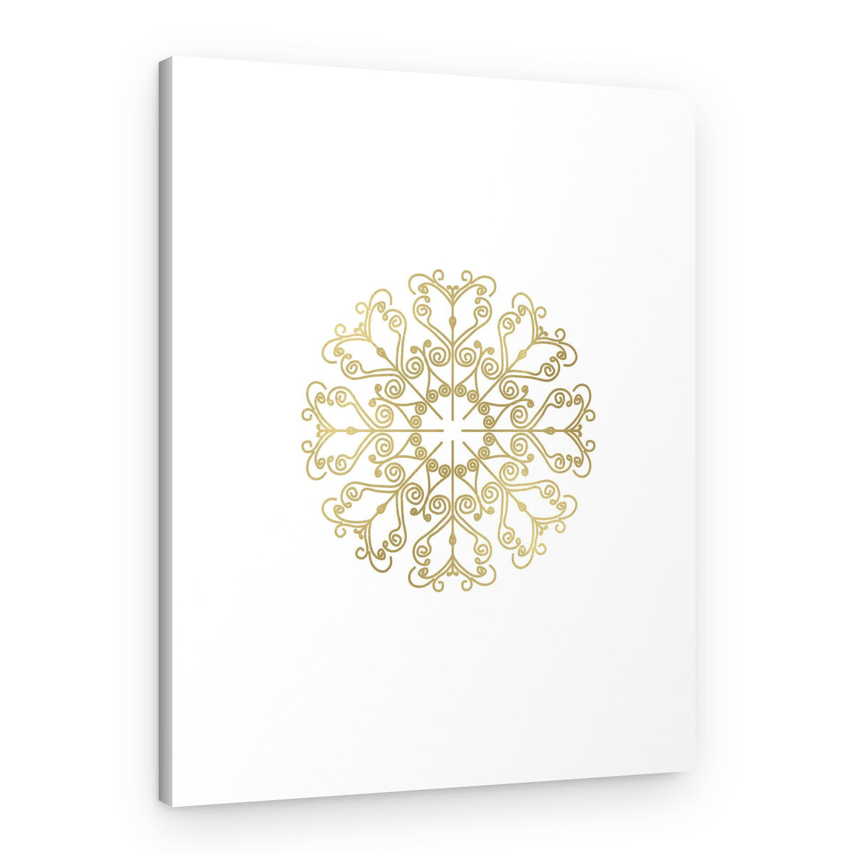 Elegant Gold Snowflake – Canvas Print