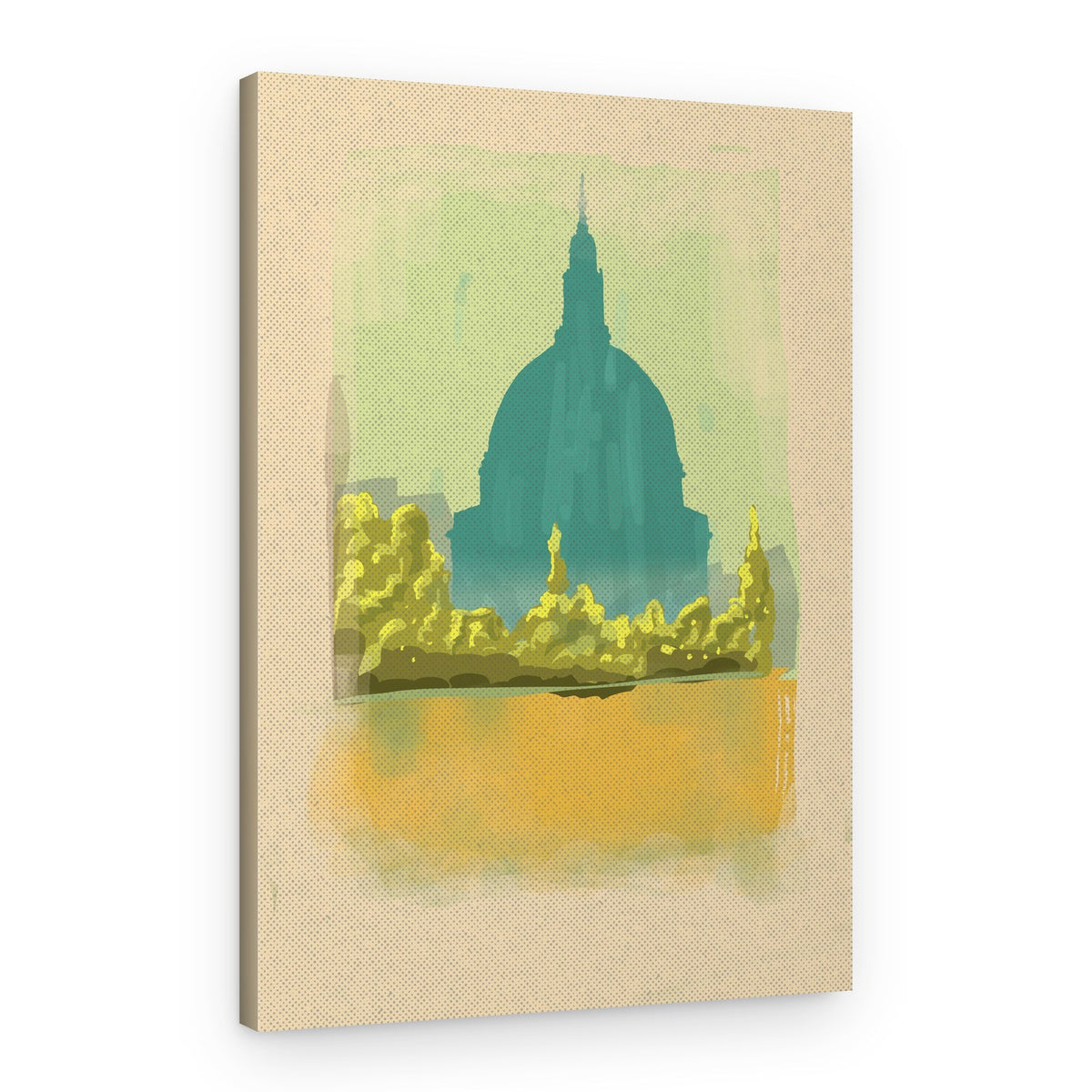 London Dome Green Vista – Canvas Print