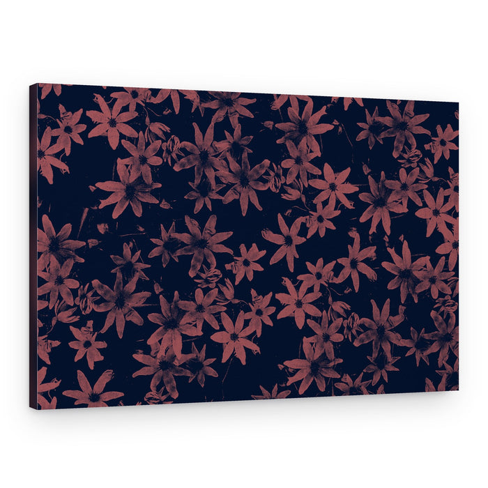 Moody Pink Flowers – Canvas Print