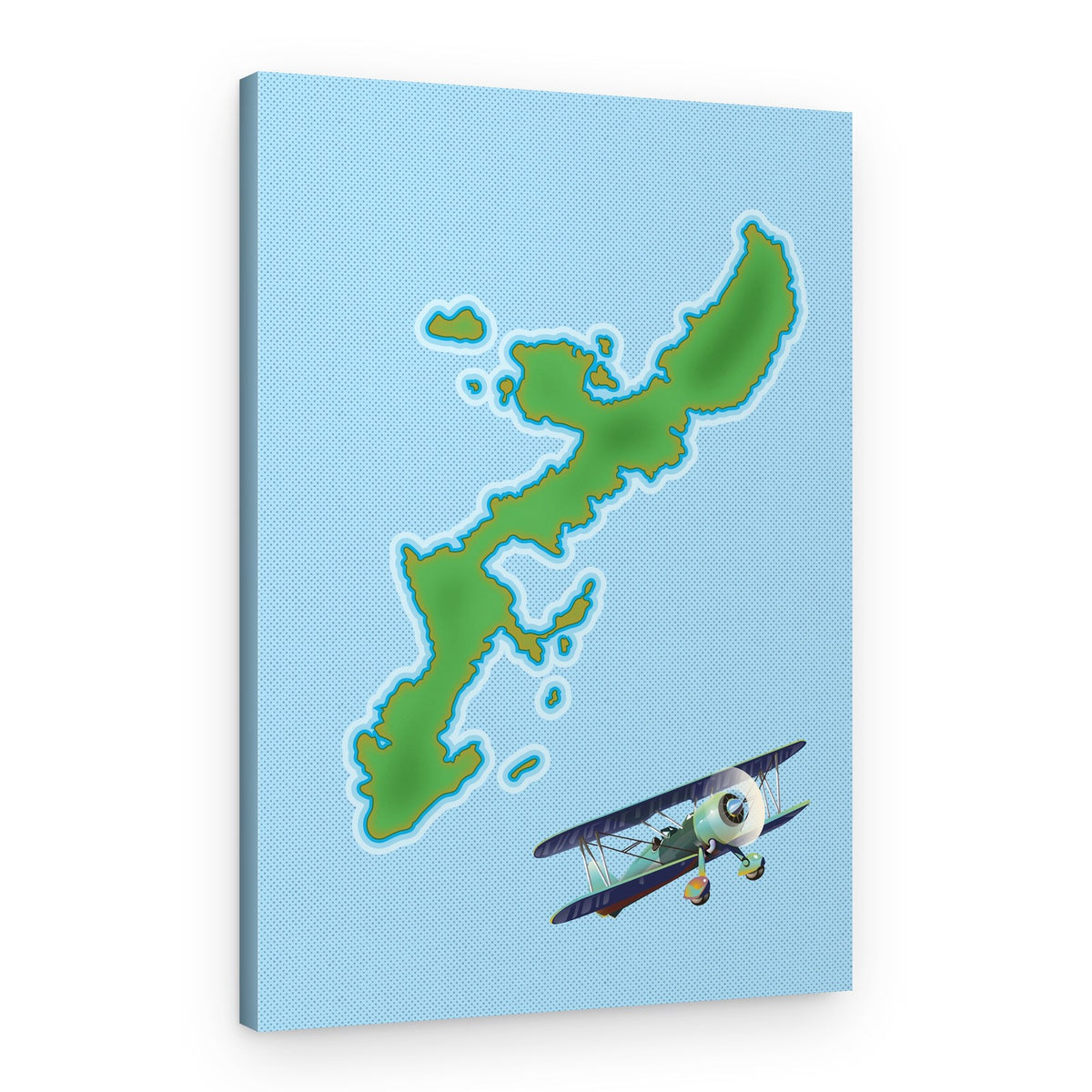 Okinawa Island Biplane Flight – Canvas Print