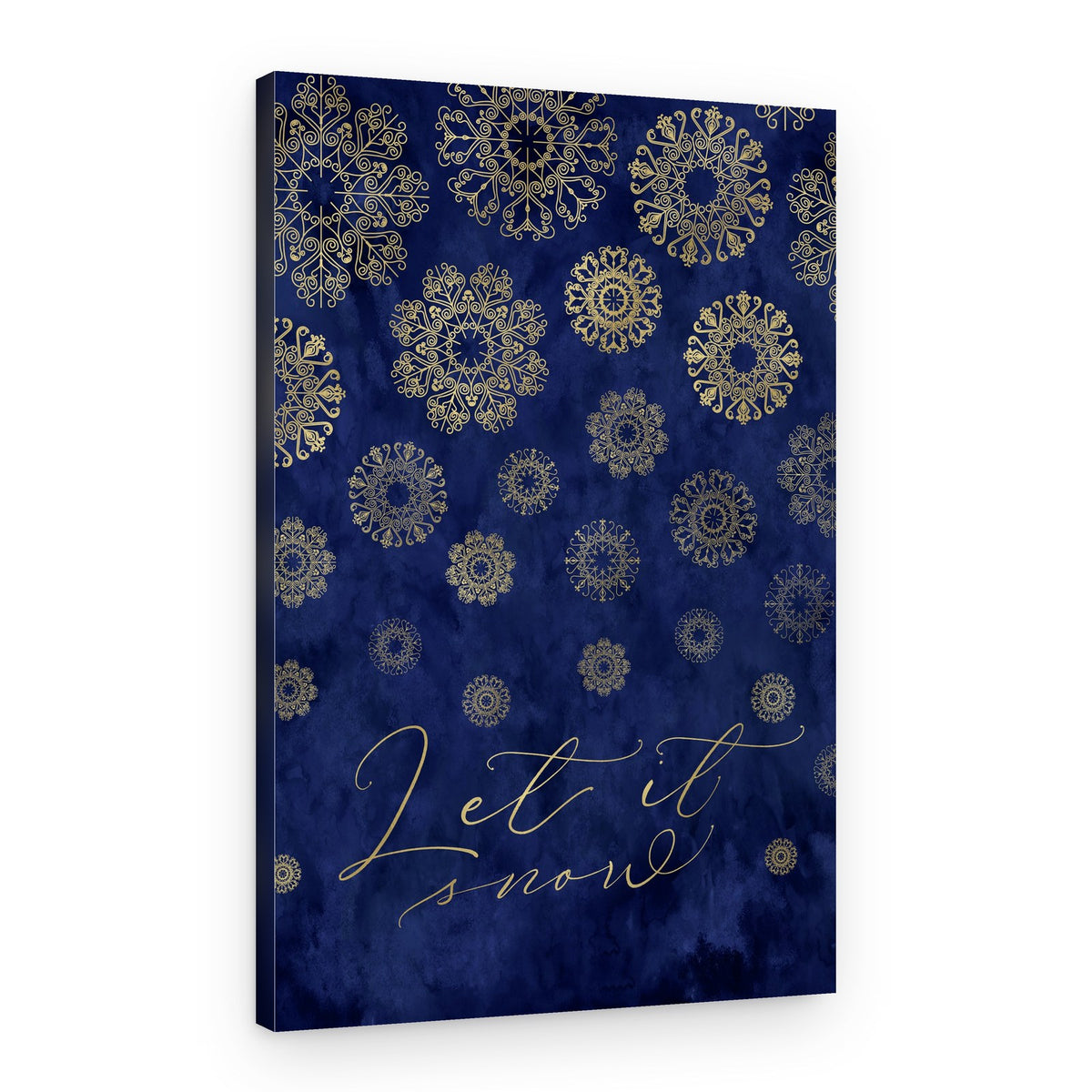 Let It Snow Gold Flakes – Canvas Print