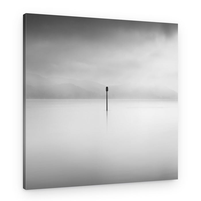 Misty Lake Solitude – Canvas Print
