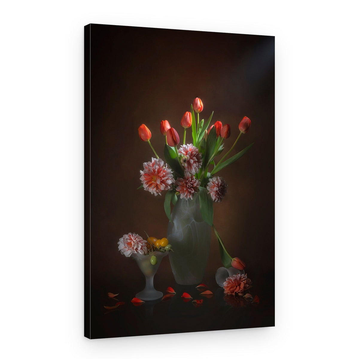 Elegant Floral Still Life – Canvas Print