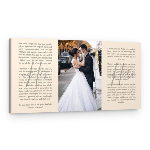 Wedding Vow His And Her Personalized Photo Canvas Print