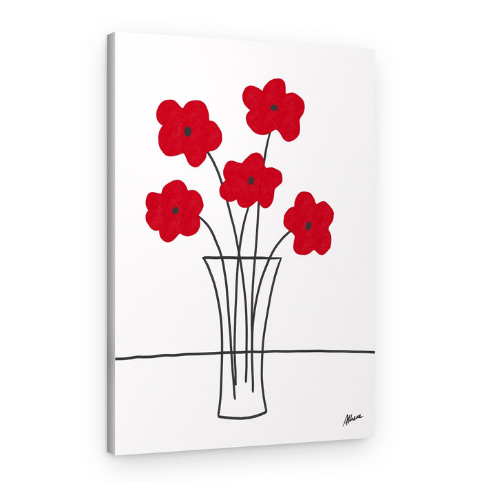Poppies in Vase – Canvas Print
