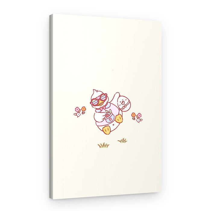 Whimsical Easter Duck – Canvas Print